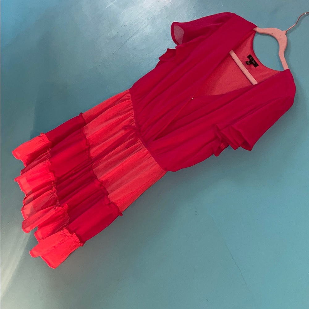 City Studio Vibrant two tones mini dress